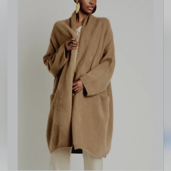 ZARA Oversized Long Soft Cardigan Coat Size S Knit - Picture 6 of 13